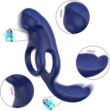 Charger l'image dans la galerie, 3 EN 1 Masseurs de Prostate Vibrant avec Anneau Pénien, Sex Toys Vibromasseurs Homme à Distance avec Application, Plug Anale Gode Vibro-masseurs avec 9 Modes de Poussée Vibrant pour Couple