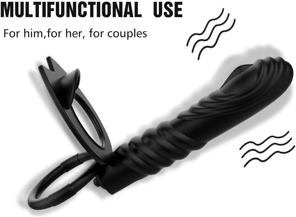 Double Penetrateur Couple Ṥexťờyse Couple Plḁiśir Anneau Vibrant Homme PéNIS Pour Couple Stimulateur Femme Clitờridièn Masculin Silen KVD10