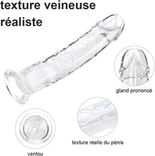 Charger l'image dans la galerie, Gode realiste de 18 cm pour femme, souple et adapté aux débutants. Doté d'une gode ventouse, idéal pour femmes et couples. Jouet sexuel pour adultes offrant des plaisirs intenses sex toys