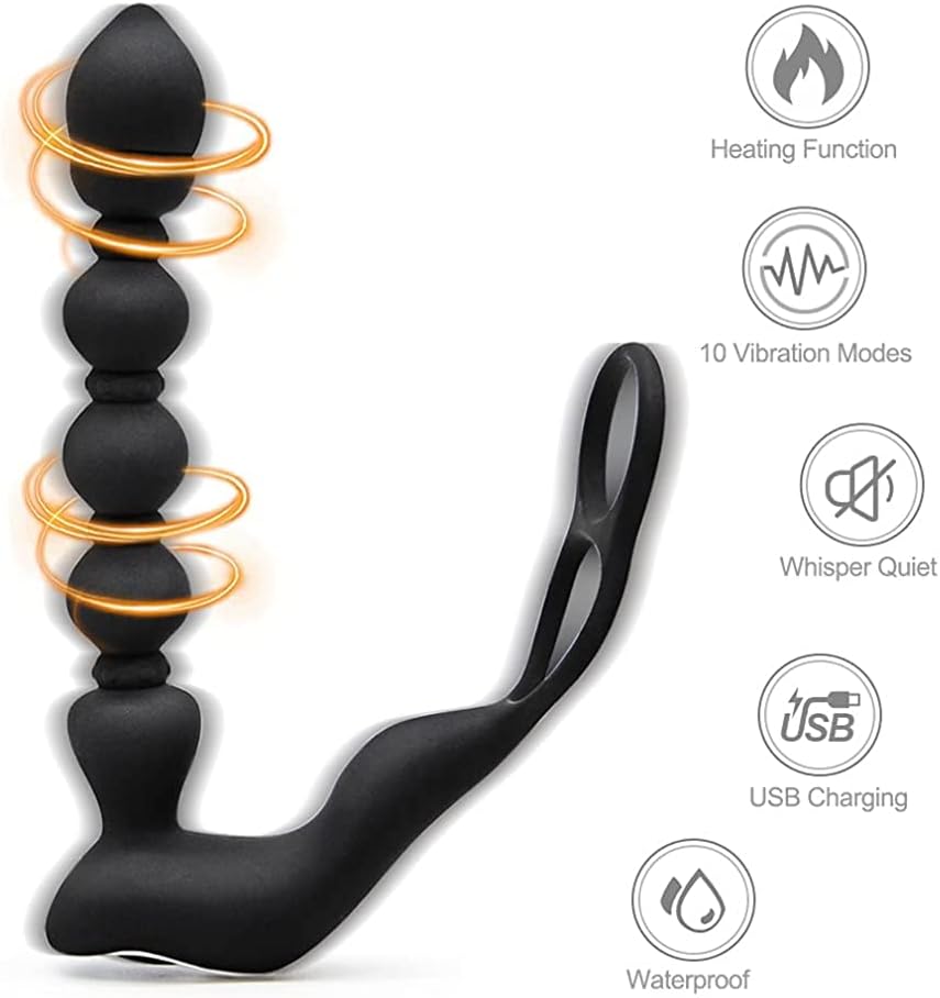 Anale Stimulateur Masseur de électrique Prostâte Vibro Ànal Plug Vîbrant Sans Fil pour Homme Sëx toyspour pour Femme 10 Mode Télescopiques 10 Modes de Vibration 100% Étanche Silencieux va et vién