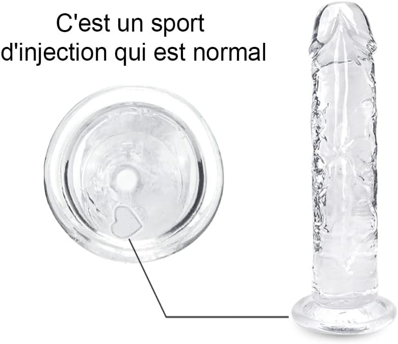 Gode realiste de 18 cm pour femme, souple et adapté aux débutants. Doté d'une gode ventouse, idéal pour femmes et couples. Jouet sexuel pour adultes offrant des plaisirs intenses sex toys