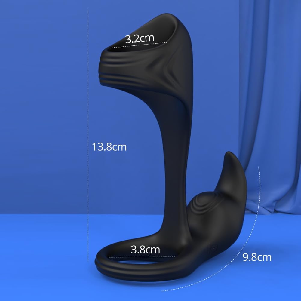 Vibrateurs anneau Pénien, Vibrateurs anaux pour homme Stimulateur de massage de la Prostate avec 10 modes de Vibration Télécommande Vibrant Cockring Anal Plug Jouets sexuels pour hommes Couples