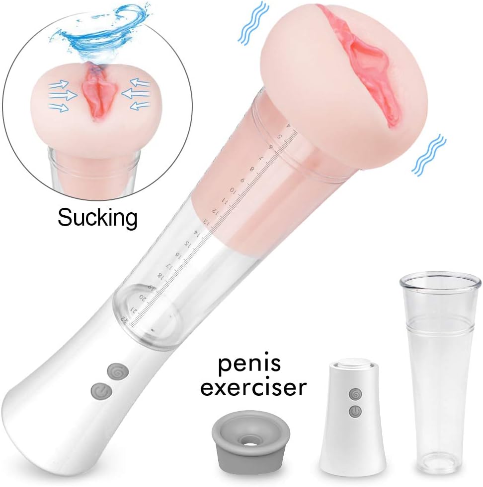 Appareil de Massage pour Hommes,Māştừrbateừr Aircraft Homme Électrique M-asturbateur Piston De Charge Réel Peau Feel Automatique À Piston Télescopique Modes Sucer USB Rechargeable șěxtøýs