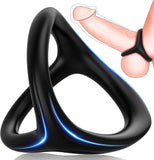 Anneaux de Pénis Triangle pour Homme Couples , Adorime Silicone Anneaux Péniens Jouets Sexuels Pour Améliorer les Performances Sexuelles, Plus Dur et Plus Fort