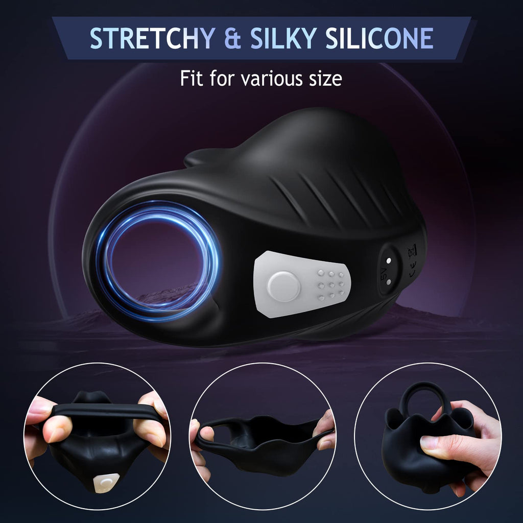 Anneau pénien vibrant à double stimulation