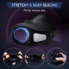 Charger l'image dans la galerie, Anneau pénien vibrant à double stimulation