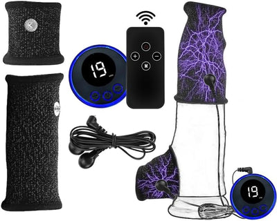 BDSM choc électrique réglable double anneau pénien ensemble d'anneaux de testicule anneau pénien stimulateur électrique anneaux péniens anneau de gland Stimulation du pénis SM jouet sexuel fo