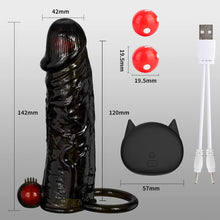 Charger l'image dans la galerie, Gaines Pour Pénis, Extenseur De Pénis avec Vibreur Pénis Anneau, Jouets Sexuels Manchon Pénis avec télécommande pour Améliorer l'érection et retarder l'éjaculation, Sex toys pour Homme