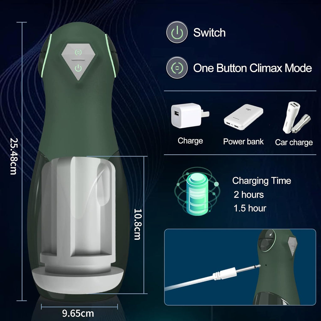 Masturbateur masculin automatique avec 5 modes de poussée et 12 modes de vibration pour stimulation du pénis, jouet électrique de poche pour chatte, jouet sexuel pour homme adulte