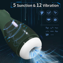 Charger l'image dans la galerie, Masturbateur masculin automatique avec 5 modes de poussée et 12 modes de vibration pour stimulation du pénis, jouet électrique de poche pour chatte, jouet sexuel pour homme adulte