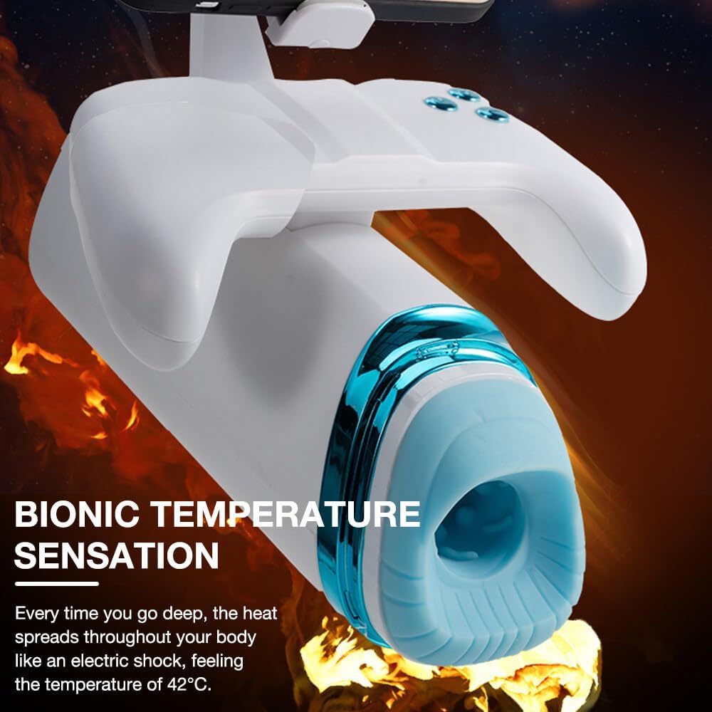 Masturbateurs Masculin, Masturbùteur Homme Mains Libres avec 10 modes de vibrations télescopiques, Masturbateur Automatique Sextoys Homme Orale Erotique