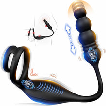 Charger l'image dans la galerie, Plug Anal Vibrant Vibromasseur Sex toyÌs Homme Masseurs de Prostate Sextoy Homme Sex avec Anneau PĂ©nien Sex Toys Anals Gode Sextoyse Couple Plaisir 9 Mode TĂ©lescopique