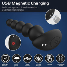 Charger l'image dans la galerie, Vibromasseur anal pour débutants, Avec 16 modes de vibration et 5 perles anales de tailles et télécommande, jouets sexuels pour couples femmes hommes plug anal masseur stimulant
