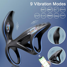 Charger l'image dans la galerie, Anneaux Péniens Vibrants avec App, Vibrateur d'Anneaux Péniens à Deux Moteurs, Jouets Sexuels pour Adultes à Distance pour le Plaisir des Hommes, Masseur de Coq à 7 Vibrations Puissantes pour Hommes