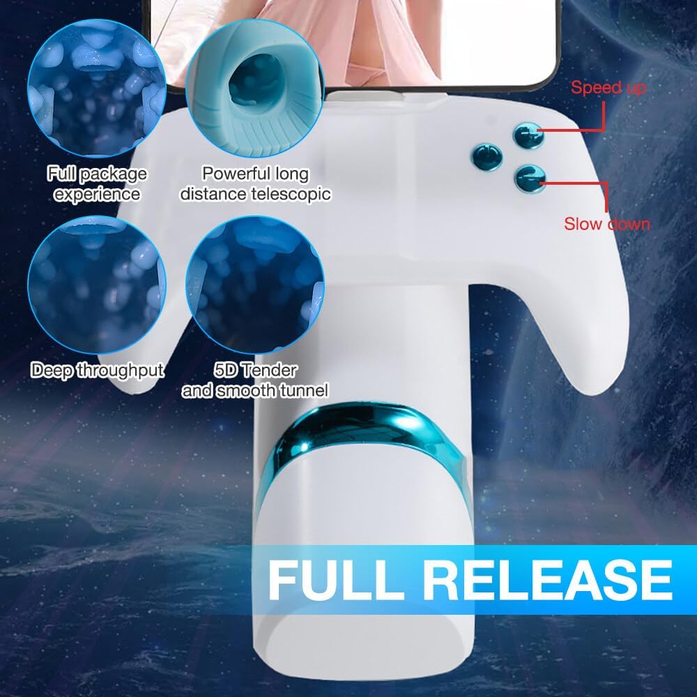 Masturbateurs Masculin, Masturbùteur Homme Mains Libres avec 10 modes de vibrations télescopiques, Masturbateur Automatique Sextoys Homme Orale Erotique