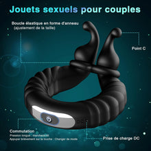 Charger l'image dans la galerie, Sex Toys Anneau Penien - Anneau Homme Sextoyse Couple Plaisir, Anneau Vibrant Pénis Clitoridienne avec 10 Modes de Vibration, Anneaux de Pénis Sextoyse Homme Sex, Anneau Penien Sex Toyspour Pour Homme