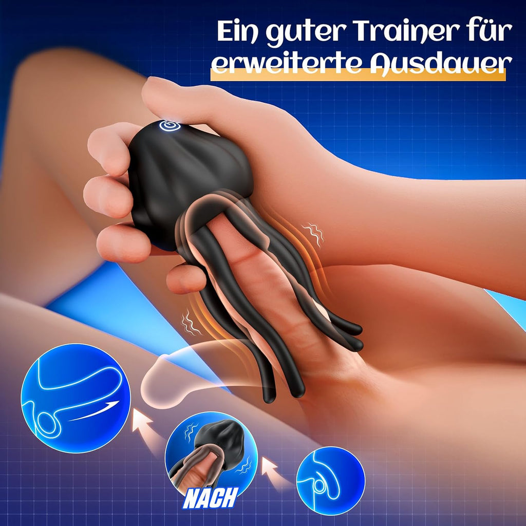 Masturbeuse Homme Sex Toys Vibromasseur pour Pénis Masturbateurs Masculins avec 10 Modes de Vibration Enveloppant Tentacule Vibromasseur pour Stimulation du Pénis, du Clitoris et du Mamelon Sextoyse