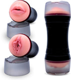 Vaginette ultra realiste - masturbateur homme sextoy double action vaginette et bouche succion silicone ultra doux pour encore plus de plaisir au quotidien - entrainement contre la précocité