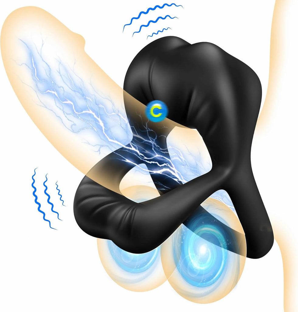 Anneau Vibrant PeÌnis Homme Sex Toys, Anneau Penien - Anneau Homme Vibromasseur Sex ToyÌs Couple, Sextoyse Couple Plaisir Homme Et Femme A Pile, Anneaux de PĂ©nis Jouet SexualitĂ© Couple Sextoy Homme