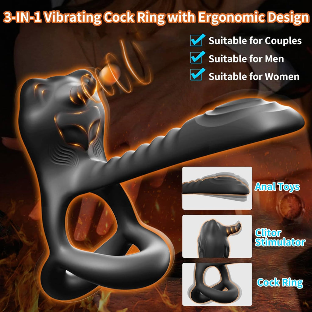 Anneau Penien - Anneau Homme Vibrant Sex ToyÌs Femme Homme, 12 Modes Sextoyse Homme Sex Toys, Anneaux de PĂ©nis Sextoyse Couple Plaisir, Sex Toyspour Pour Homme, Anneau Vibrant PeÌnis Clitoridienne