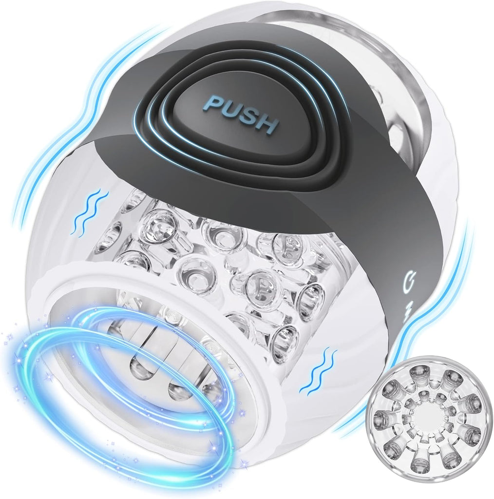 Masturbateurs Masculins, Vibrateur Pénis avec 2 Moteurs 10 Vibrations et Fonction de Massage par Pression Vaginette, Masturbâteur Homme Mains Libres, Sextoyse Homme Sexmasturbâteur