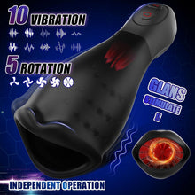 Charger l'image dans la galerie, Masturbateurs Masculins Sex Toys, Automatique Masturbateur Homme avec 5 Modes de léchage de langue rotatifs & 10 Modes de Vibration, Enveloppé à 360° Penisse Vibromasseurs