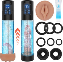 Charger l'image dans la galerie, Pompe à Pénis Sex Toys Homme Masturbeuse - Jouets Sexuels pour la Masturbation Masculine,Sextoy Pompe à Vide Extender avec 4 Modes D'aspiration, Jouet Adulte avec Anneau de Bite et Vagin Réaliste