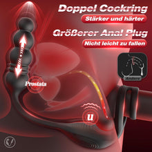 Charger l'image dans la galerie, Plug Anal Vibrant Vibromasseur Sex toyÌs Homme Masseurs de Prostate Sextoy Homme Sex avec Anneau PĂ©nien Sex Toys Anals Gode Sextoyse Couple Plaisir 9 Mode TĂ©lescopique