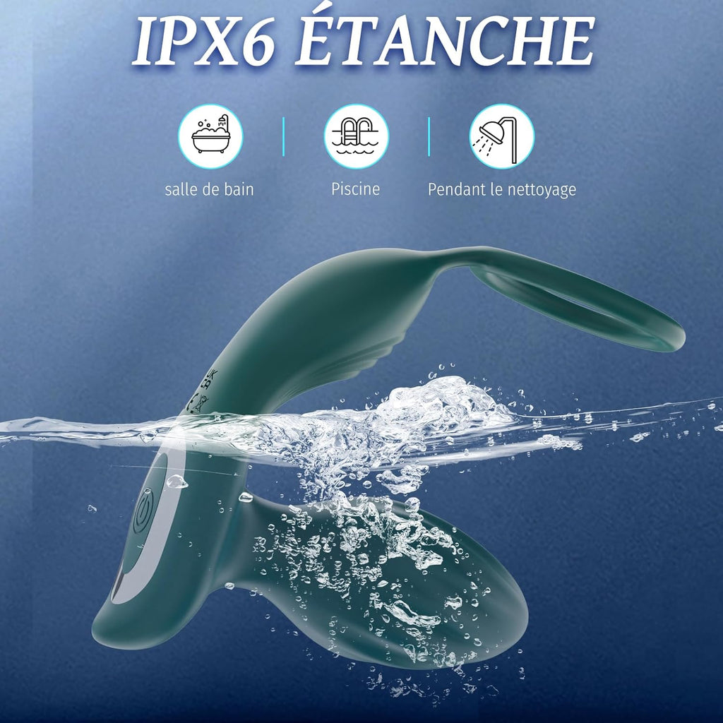 Plug Anus Vibromasseurs avec Anneau PĂ©nien Sex Toys - Vibrateur Anal 10 modes, Prostate Vibrant Sex ToyÌs Couple Homme, Gode Homme pour Gay Sextoyse Couple Plaisir Homme avec Telecommande APP