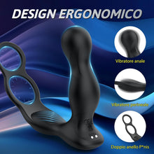 Charger l'image dans la galerie, 3 EN 1 Masseurs de Prostate Vibrant avec Anneau Pénien, Sex Toys Vibromasseurs Homme à Distance avec Télécommandé App, Plug Anale Gode Vibro-masseurs avec 10 Modes de Poussée Vibrant pour Couple