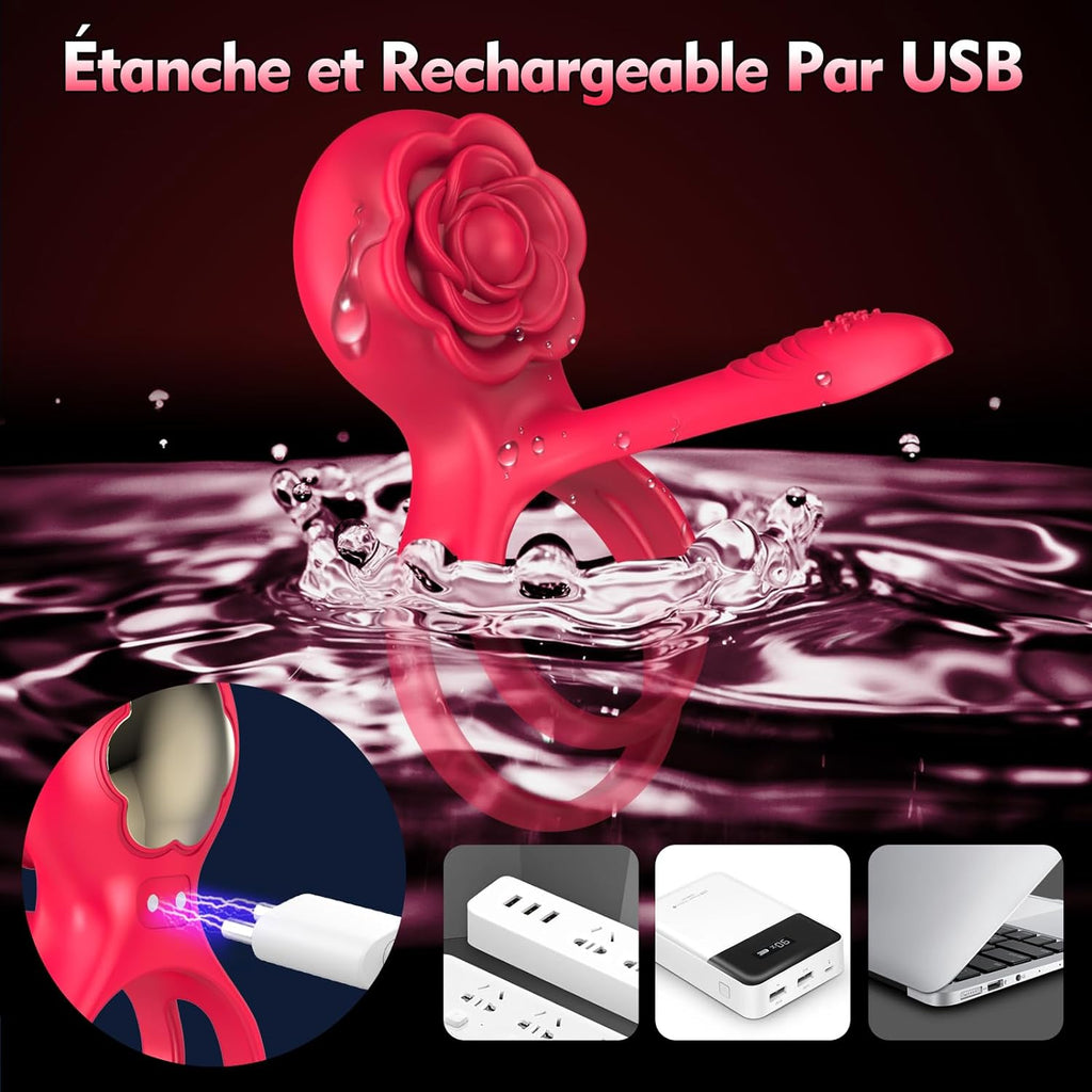 Sex Toys Anneaux de Pénis Set - 3 en 1 Anneau Vibrant Pénis - Anneau Homme Sextoyse Couple Plaisir 10 Modes Vibromasseurs Pour Homme Cockringe Sextoyse Homme Sex