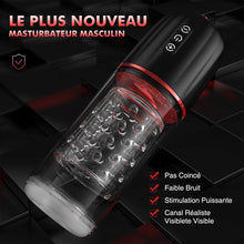 Charger l'image dans la galerie, Masturbâteur Homme Mains Libres Vibromasseur Sextoy Homme, 7 Télescopiques & Rotation Masturbateur Automatique Masculin Sextoyse Homme Sexmasturbâteur, 3D Soft Vaginette Masturbâteur Succion Sex Toys