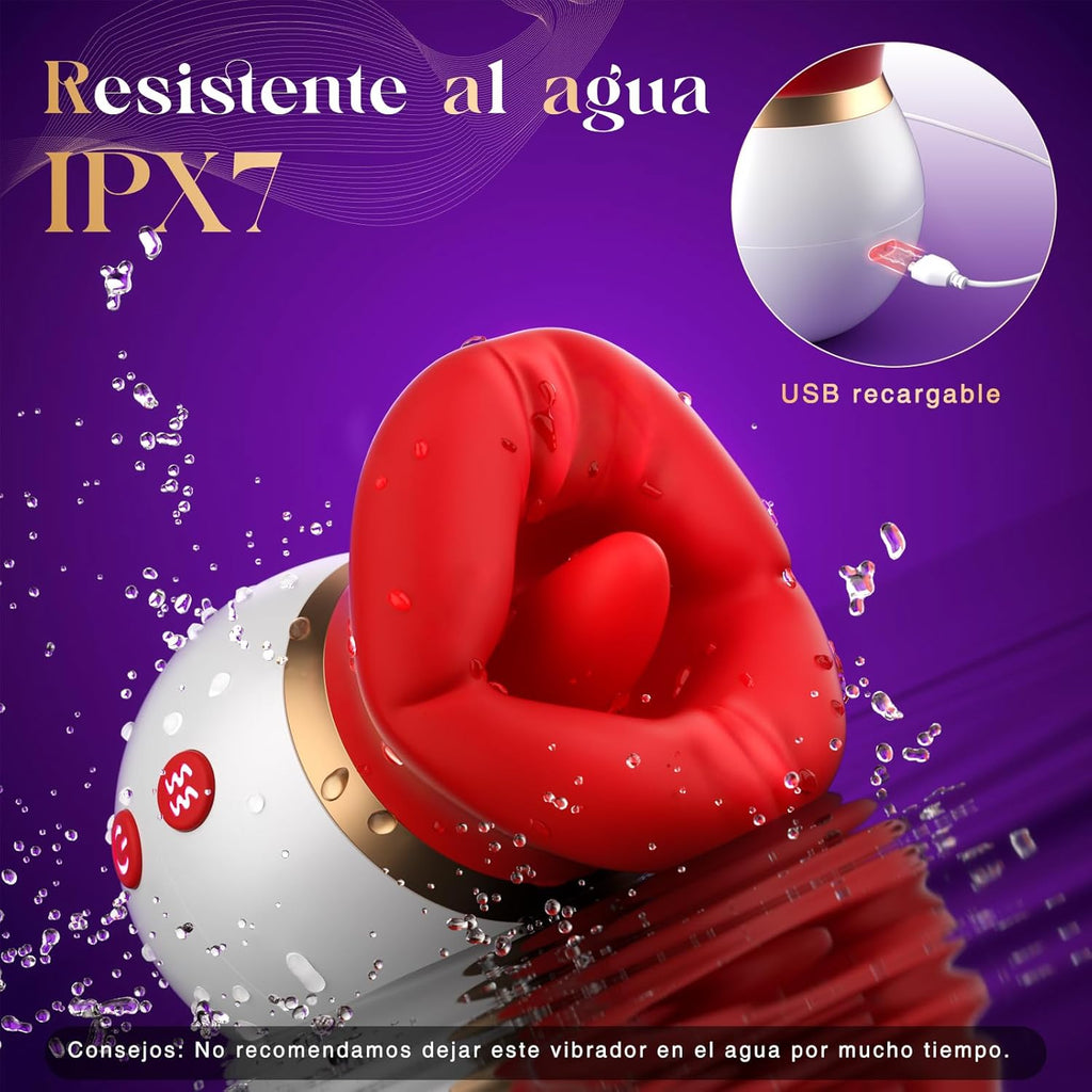 Suceurs de Clitoris Vibromasseurs Feminin mit APP - Sex ToĂœs Femme Vibromasseur avec 3 Succion, Stimulateur Clitoridien Sex Toys 10 lĂ©chage de langue rotation Ă  360° Jouet SexualitĂ© Couple Vibro