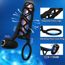 Charger l'image dans la galerie, Anneau pénien à manchon pour hommes, jouets sexuels vibrants à manchon coq, extension de pénis de vibrateur masculin APP, amélioration de l'érection de l'éjaculation retardée