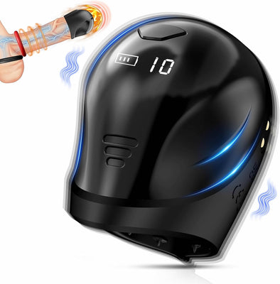 Vibromasseur Pour Pénis Sex Toys - Masturbateurs Masculins Avec écran LCD & 10 Modes de Vibration, Stimulateur de Glande à 360°, Appareils Masturbateurs Cup Sex Toýs Homme Sex Toys Pour Homme
