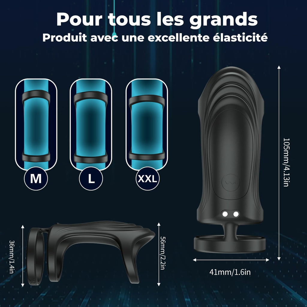Anneaux de PĂ©nis Sex Toys, Silicone Anneau Penien - Anneau Homme Vibrant avec 9 Modes de Vibration pour homme, Cockring Sex ToyÌs Couple Ă  Distance, Jouets Pour AmĂ©liorer les Performances Sexuelles