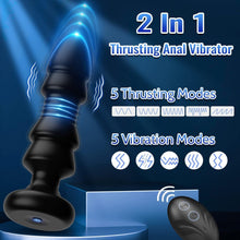 Charger l'image dans la galerie, Plug Anal Vibromasseur Sex Toys, Homme Sex Stimulateur Gode Sex Toys Prostate Vibrateur Anal TĂ©lĂ©commandĂ© Sex ToyÌs avec 5 modes de poussĂ©e vibrant portabl Pour Couple Jouet SexualitĂ©