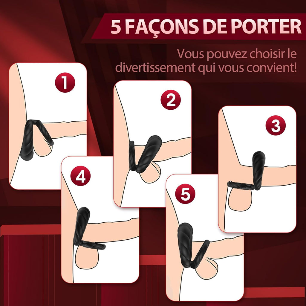 Anneau Penien - Anneau Homme Vibromasseurs Sex ToyÌs Femme, 10 Modes Sextoyse Homme Sex Anneaux de PĂ©nis Sex Toys, Sextoyse Couple Plaisir Cockring, Sex Toyspour Pour Homme Cockringe Homme