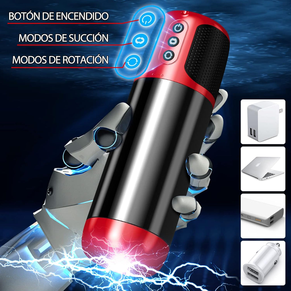 Masturbâteur Succion Électrique Homme,Oral Jouet Sexuel,Masturbateurs Masculins Automatiques avec 7 Succion et 7 Rotation Sex toys 3D adulte Masturbeuse homme 100% étanche