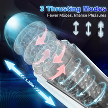 Charger l'image dans la galerie, Masturbateurs Masculins Sex Toýs Homme-Oral Jouet Sexuel,Masturbâteur Homme avec 11 Modes Télescopiques & Rotations Vaginette Silicone Sex Toys pour Stimulation de Pénis Jouets Sexuels pour Hommes