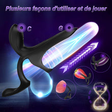 Charger l'image dans la galerie, Sex Toys Anneau Penien - Anneau Homme Sextoyse Couple Plaisir, Vibromasseurs Sextoyse Homme Sex avec 9 Modes de Vibration, Anneau Vibrant PeÌnis Clitoridienne Sex Toyspour Pour Homme
