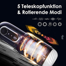 Charger l'image dans la galerie, Masturbeuse Homme Mains Libres avec Ventouses, Masturbateurs Masculins électrique Sex Toys, 5 Rotations Télescopiques et 5 Modes d'Aspiration, Vaginette Chatte de Poche Réaliste 3D Masturbateur Homme