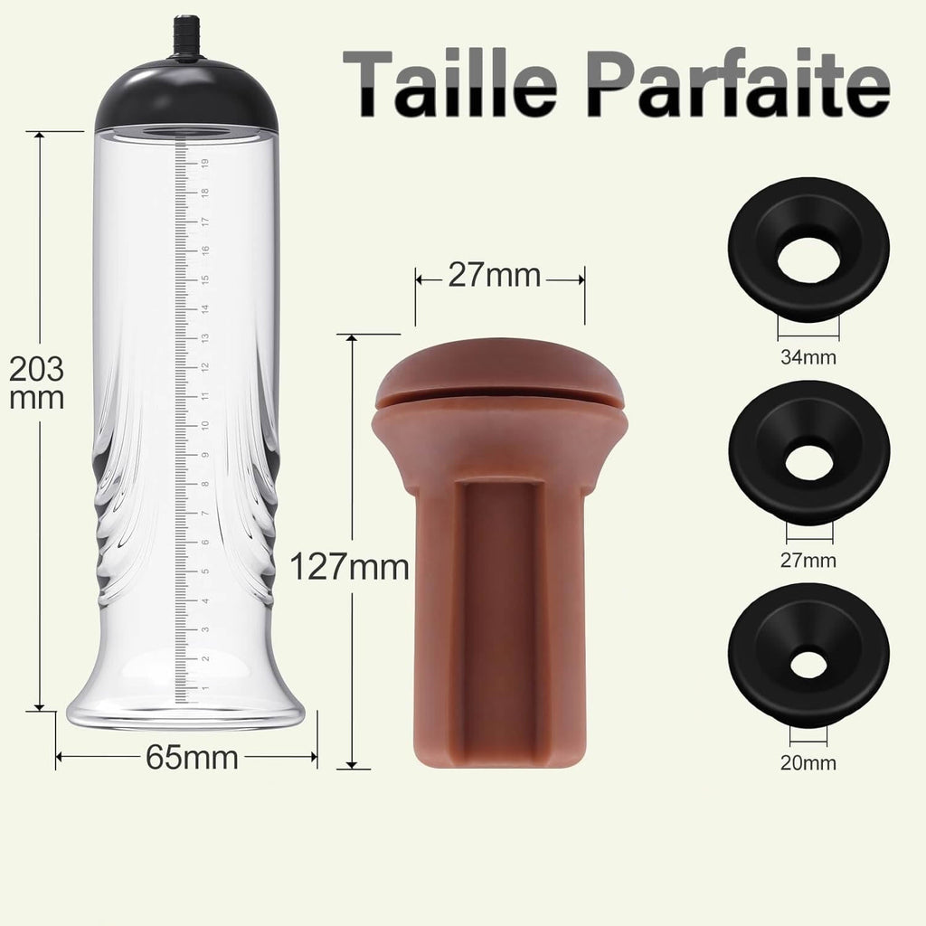 Améliorée Pompes à Pénis Sex Toys pour Homme - Pompe a Penisse Masturbeuse Homme avec Vaginette Silicone Pompe a Penis pour L'agrandissement du Pénis Sextoyse Homme Sex Toyspour pour Couple Plaisir