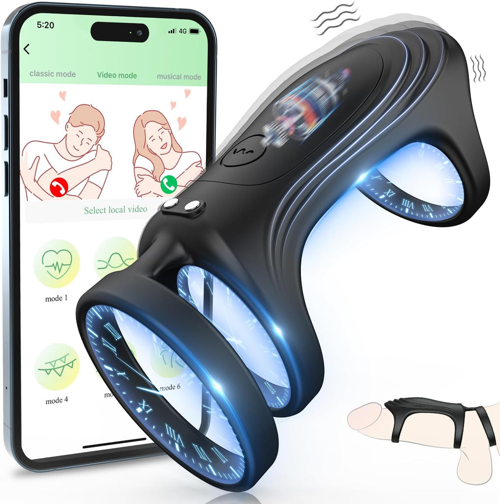 Anneaux de PĂ©nis Sex Toys, Silicone Anneau Penien - Anneau Homme Vibrant avec 9 Modes de Vibration pour homme, Cockring Sex ToyÌs Couple Ă  Distance, Jouets Pour AmĂ©liorer les Performances Sexuelles