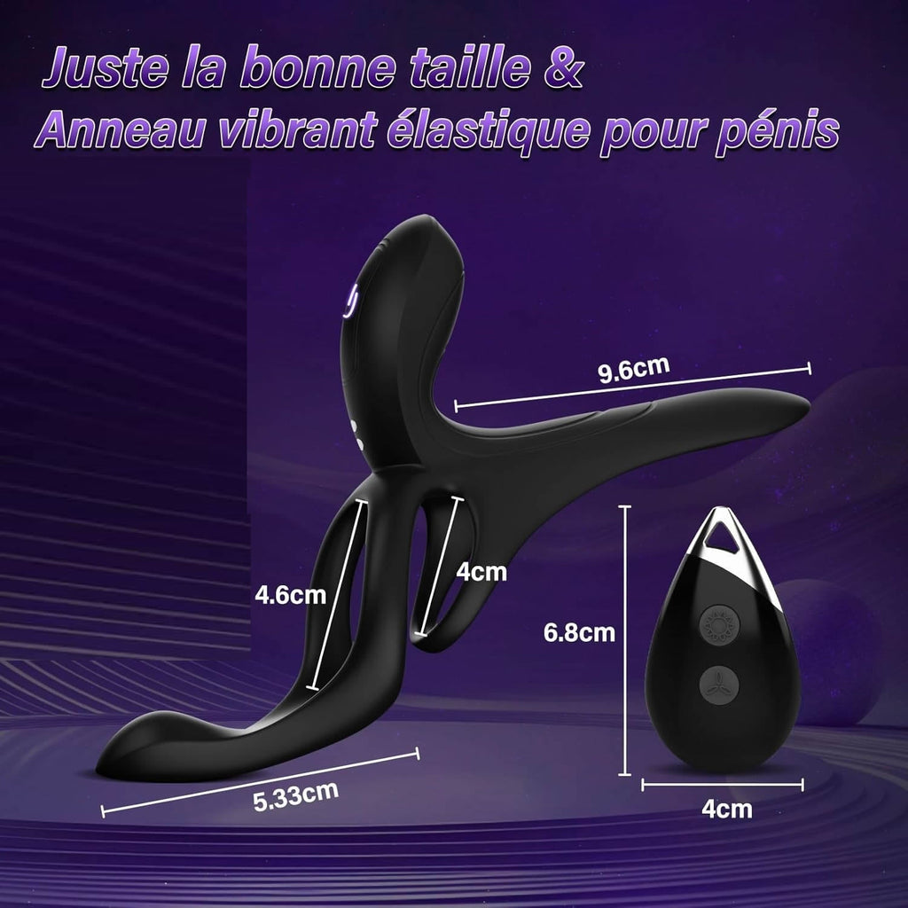 Sex Toys Anneau Penien - Anneau Homme Sextoyse Couple Plaisir, Vibromasseurs Sextoyse Homme Sex avec 9 Modes de Vibration, Anneau Vibrant PeÌnis Clitoridienne Sex Toyspour Pour Homme