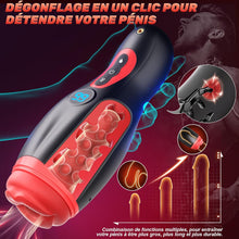 Charger l'image dans la galerie, Masturbateurs Masculins Sex Toýs Homme, Support de téléphone Masturbâteur Homme Mains Libres avec 9 Succion et 9 Vibration, 3D Vaginette Ultra Réaliste Bouche Sexy Fonction de chauffage Sex Toys, APP