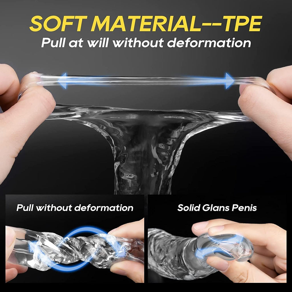 Gaines Pour Pénis, Extenseur De Pénis avec Vibrateur Pénis Anneau, Jouets Sexuels Manchon Pénis pour Améliorer l'érection et retarder l'éjaculation, Sex toys for Homme
