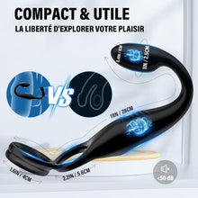 Charger l'image dans la galerie, Vibromasseurs Sex Toys Couple - Anneau Penien Homme Toýs Pénis Vibrant Retardant d'éjaculation avec 10 * 10 Modes de Vibration, Sextoyse Plug Anal pour Gay Stimulateur Prostate,Masculins Plugs Anus