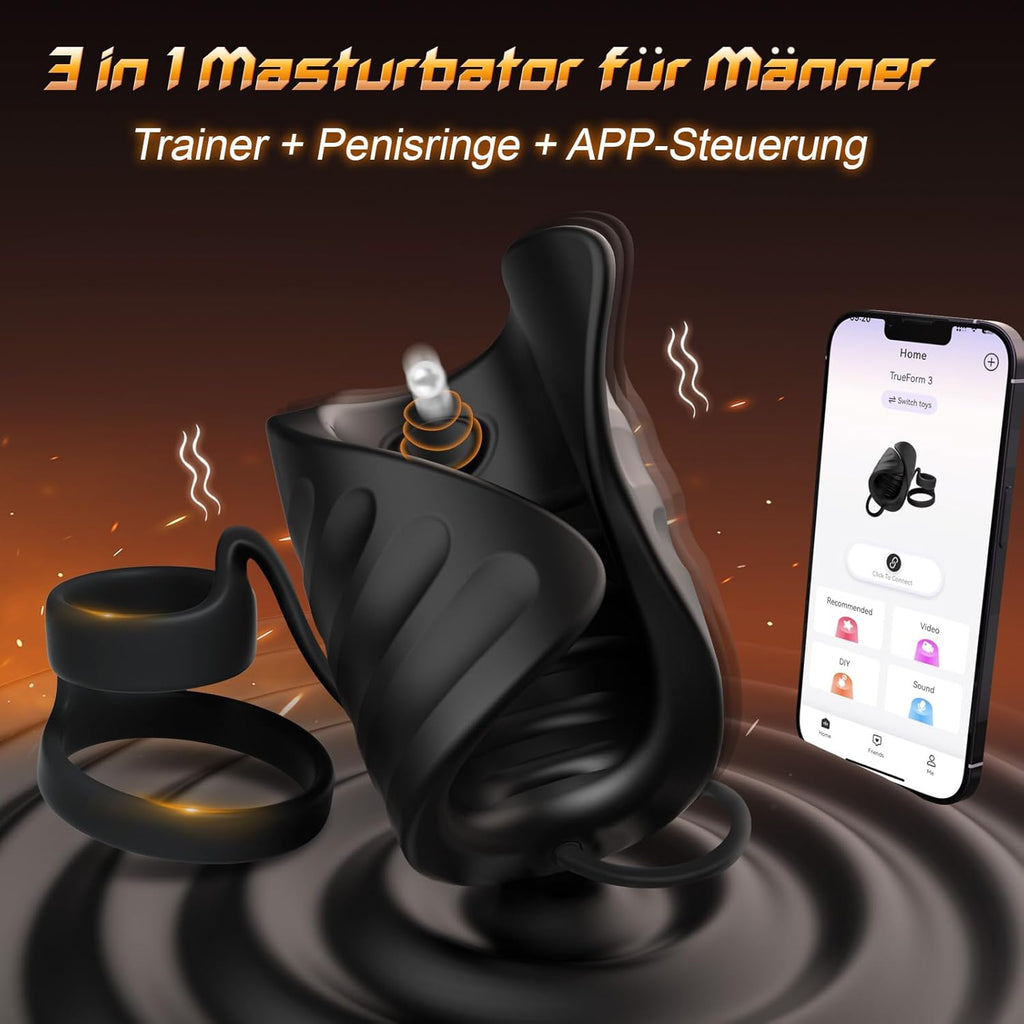 Masturbateurs Masculins Masturbâteur Homme Mains Libres avec 9 Vibrations & Contrôle APP, Masturbateur Masturbeuse Homme