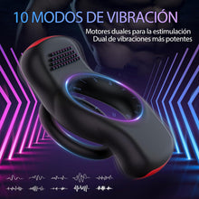 Charger l'image dans la galerie, Anneau Penien - Anneau Homme Vibrant Sex Toys, Anneaux de PĂ©nis Sex ToyÌs Couple Vibromasseurs pour Homme, Double Anneau PeÌnis avec TĂ©lĂ©commande et APP, Stimulateur Clitoridien pour Couple Sex Toy